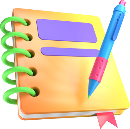 Notebook 3D Illustration